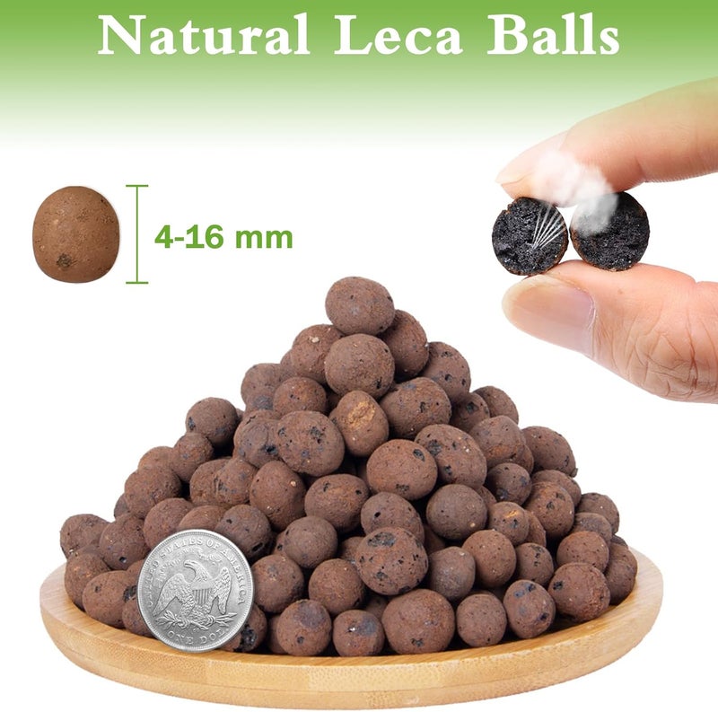 Halatool 18LB Hydroton Clay Pebbles for Plants 4mm-16mm Lightweight Hydro Leca Balls for Potted Plants Hydroponics Gardening Orchids Drainage Decoration Aquaponics Aquariums - Image 2